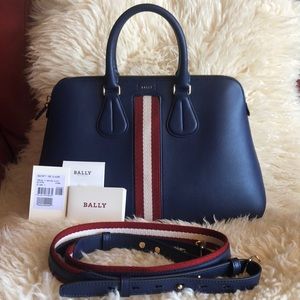 *RESERVED* BALLY Marine Bovine Leather Handbag